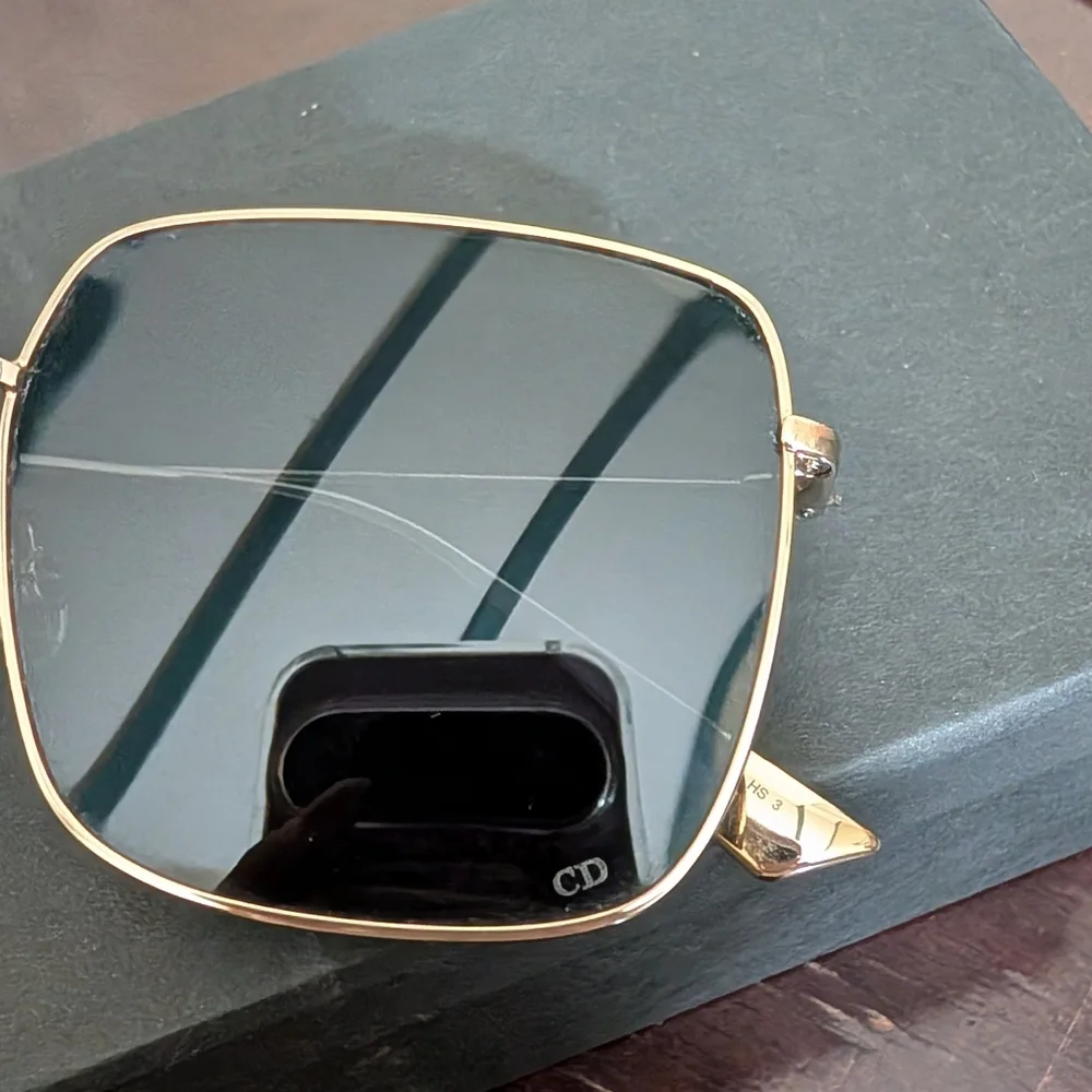 Dior Gold and Black Sunglasses - Picture 2 of 8